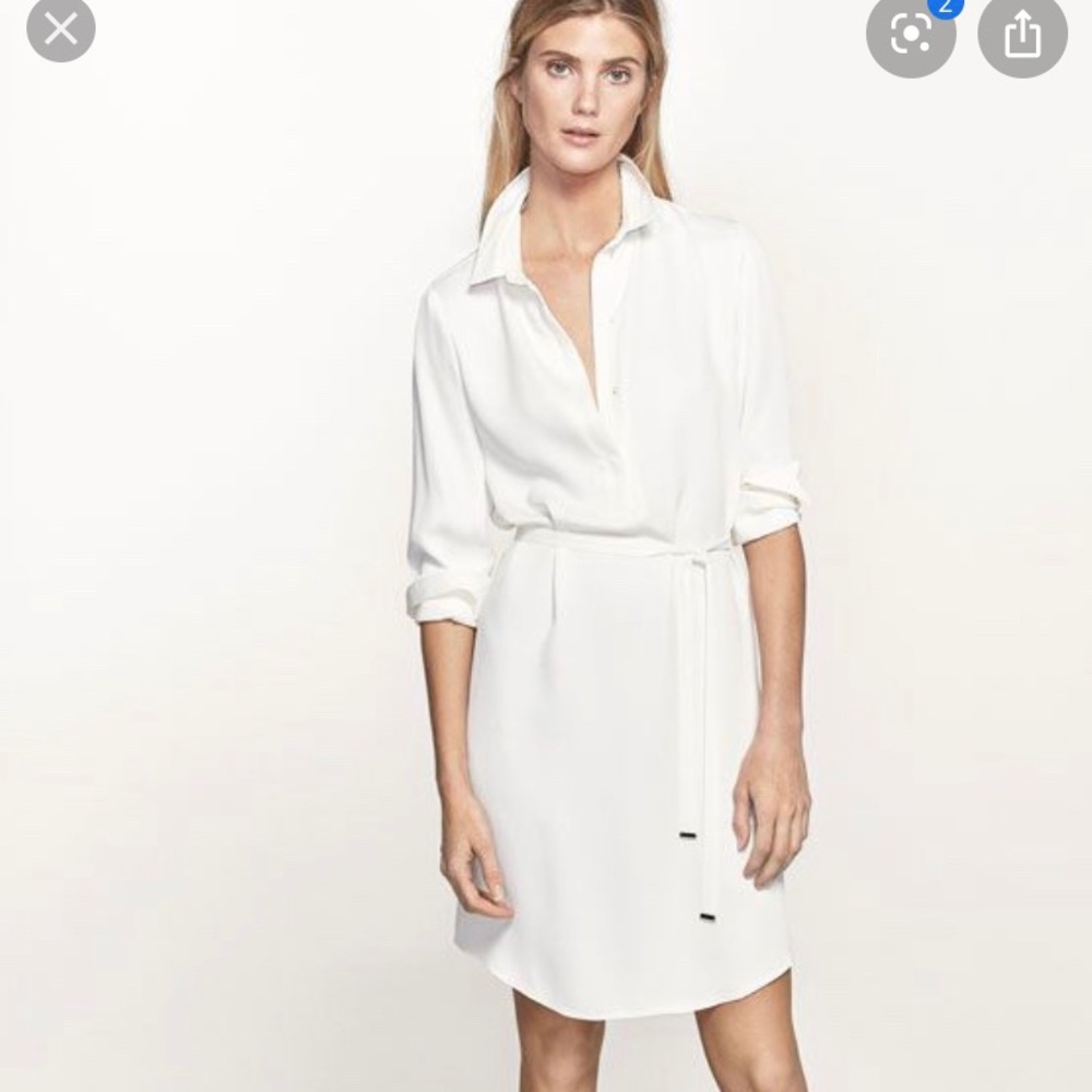 Massimo Dutti White Shirt Dress Sz 4